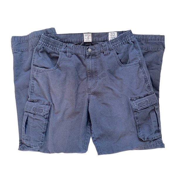 Red Head Streetwear Cargo Pants Duck Canvas Men’s Size 33 Double Knee Dark Gray - Picture 3 of 10